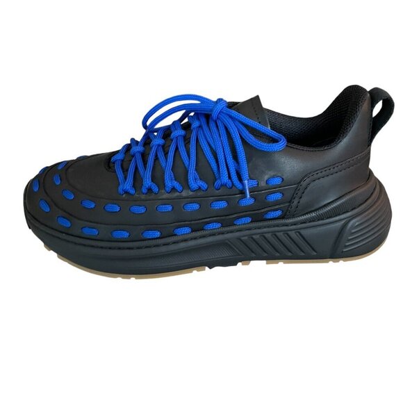 Bottega Veneta Mens Leather Black/Blue Speedster Sneakers 578305, 40.5, 42 - Picture 5 of 14